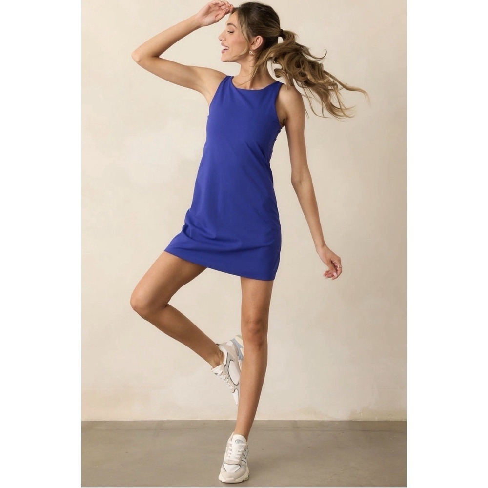 SPANX Get Moving Dress Women's 1X Deep Azure Blue Athletic Tennis Golf
